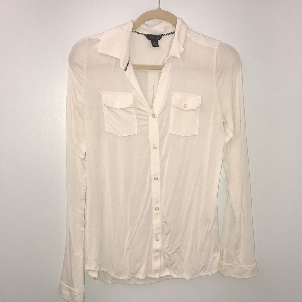 Nautica cream color button down